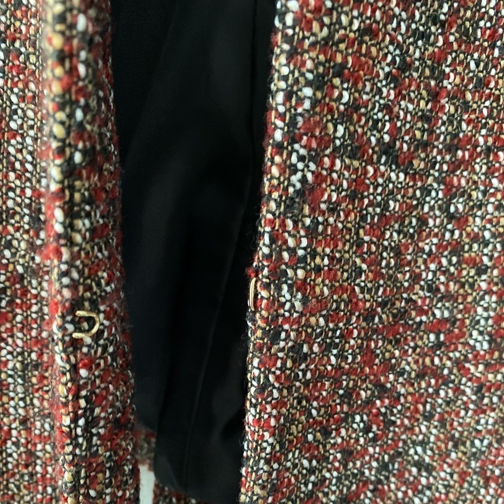 Nine West Size 12 Multicolored Full Lined Collarless Open Front Blazer - Picture 4 of 15